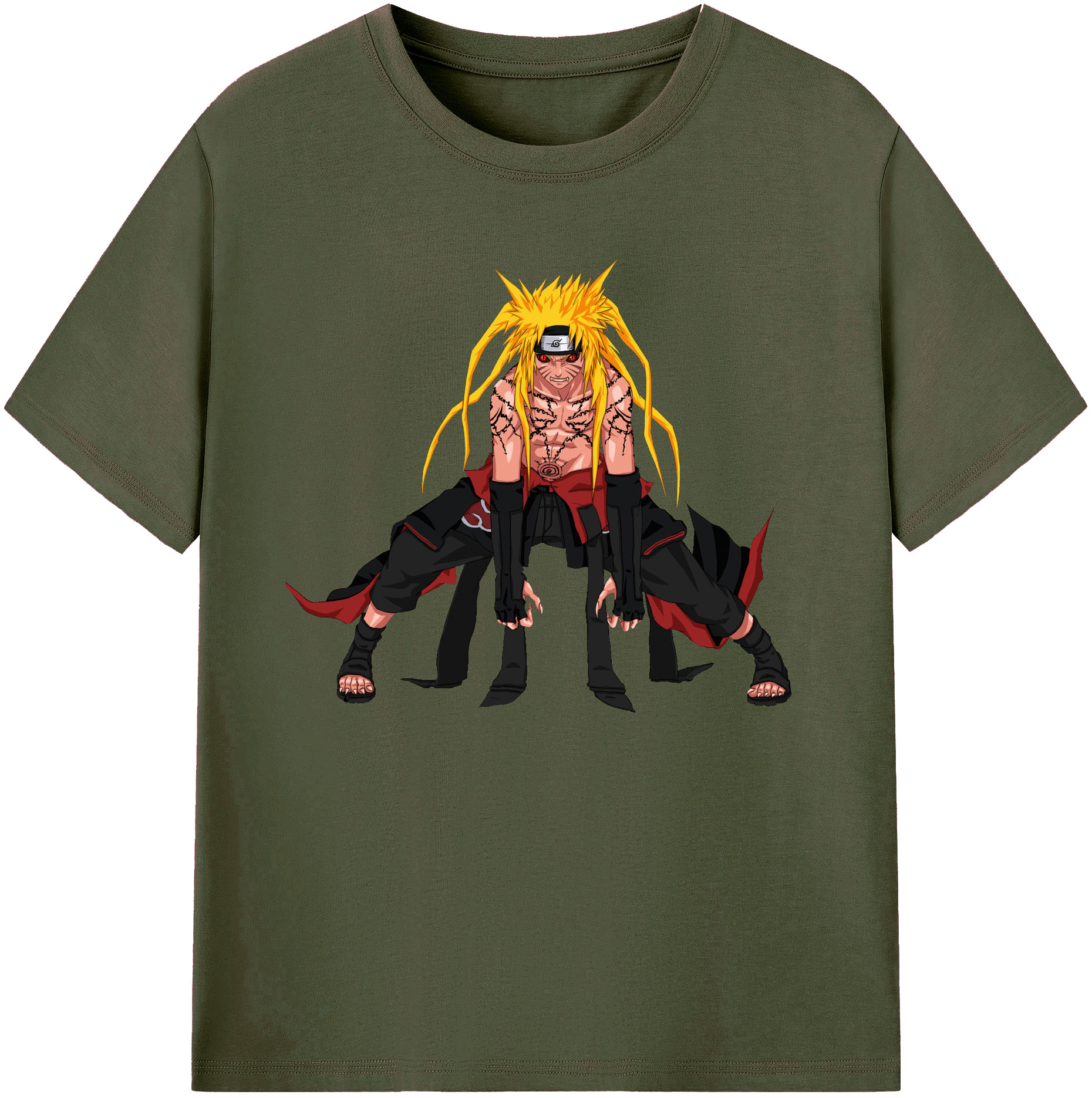 （画像用） NARUTO -ナルト- うずまき ナルト Uzumaki Naruto 綿100％ メンズ半袖Tシャツ｜肌触りやわらか＆通気性